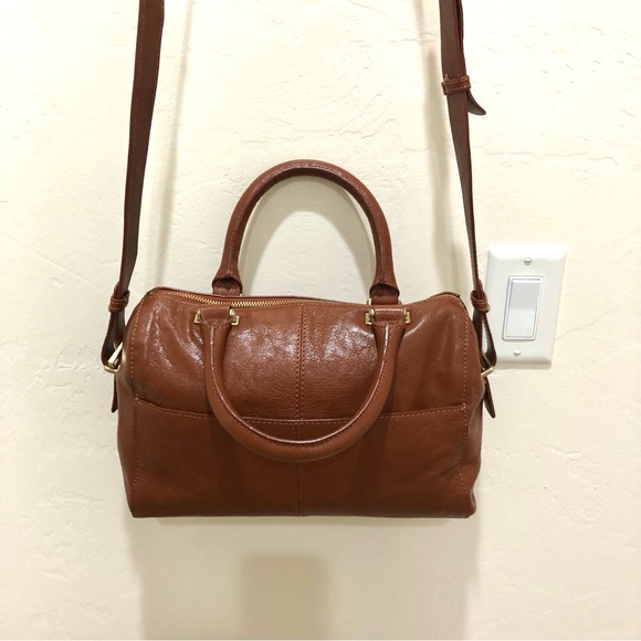 Rachel Rachel Roy Leather Satchel/Crossbody Bag, Rich Cognac. Perfect Condition. - Picture 7 of 15